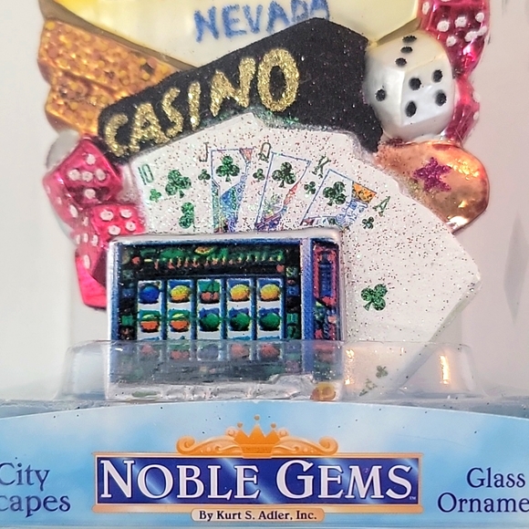 Kurt Adler "Las Vegas Nevada" Christmas  / Holiday Glass Ornament - Picture 5 of 7